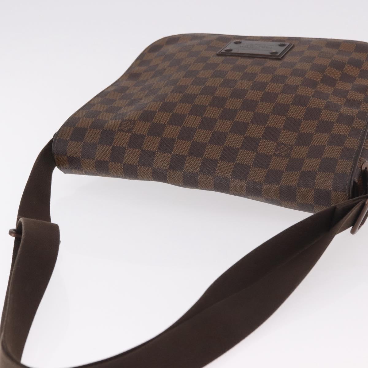 LOUIS VUITTON Damier Ebene Brooklyn MM Shoulder Bag N51211 LV Auth 184412