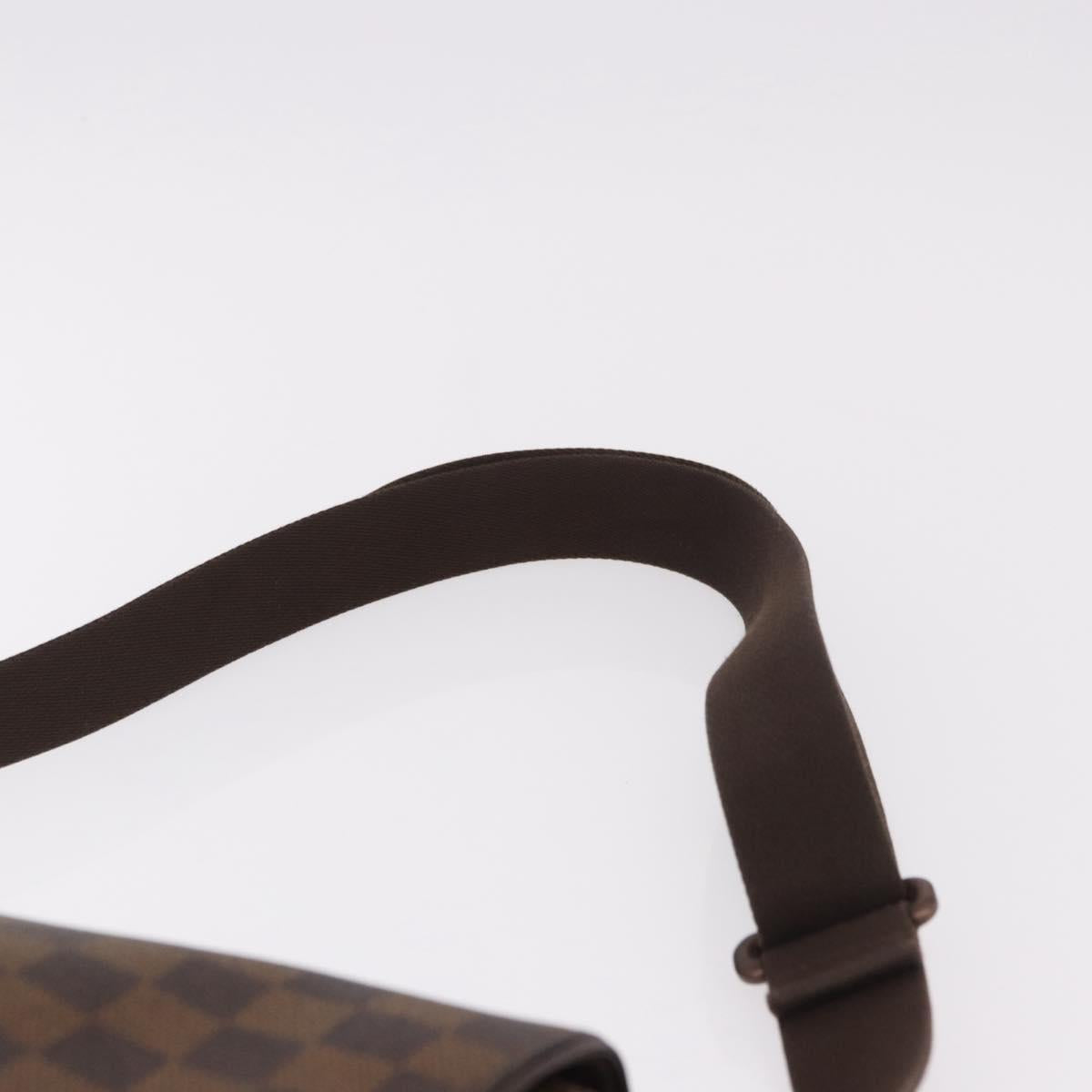 LOUIS VUITTON Damier Ebene Brooklyn MM Shoulder Bag N51211 LV Auth 184412