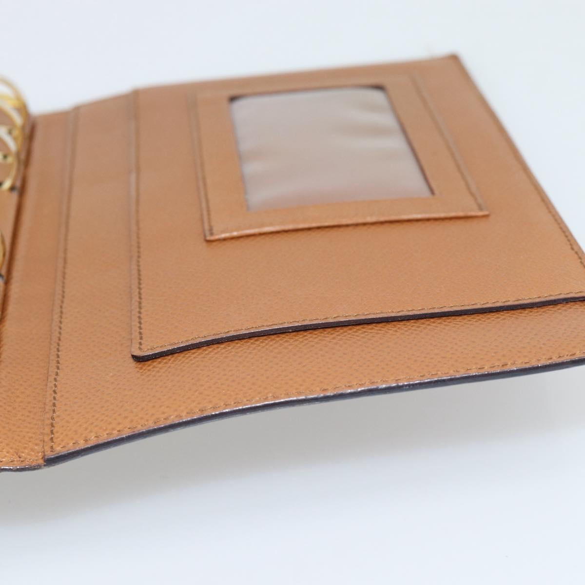 BVLGARI Day Planner Cover Leather Brown Gold Auth 184414