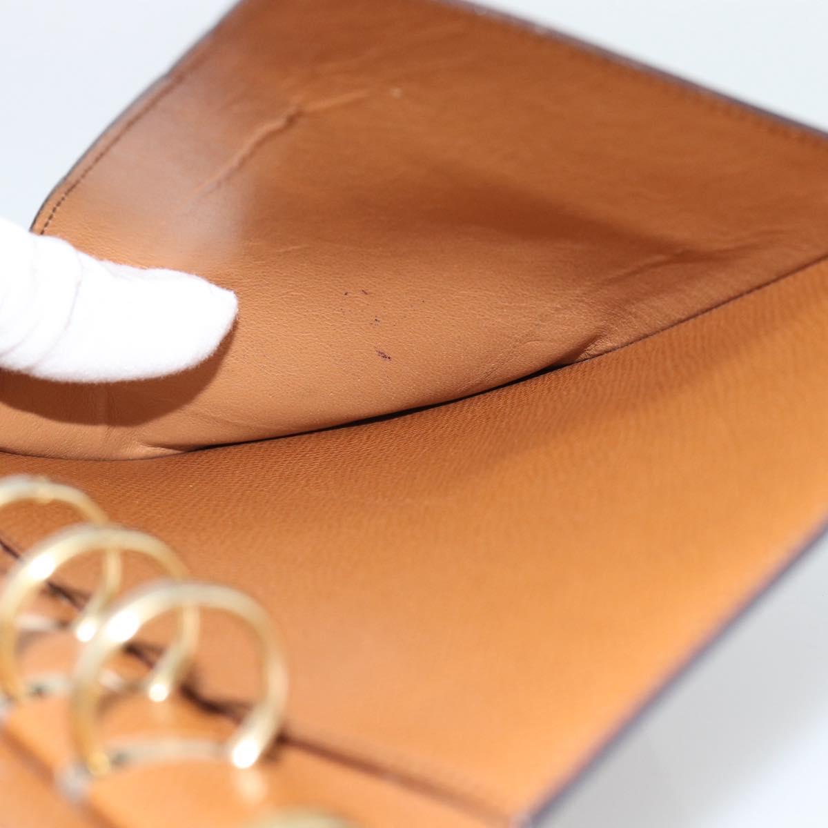 BVLGARI Day Planner Cover Leather Brown Gold Auth 184414