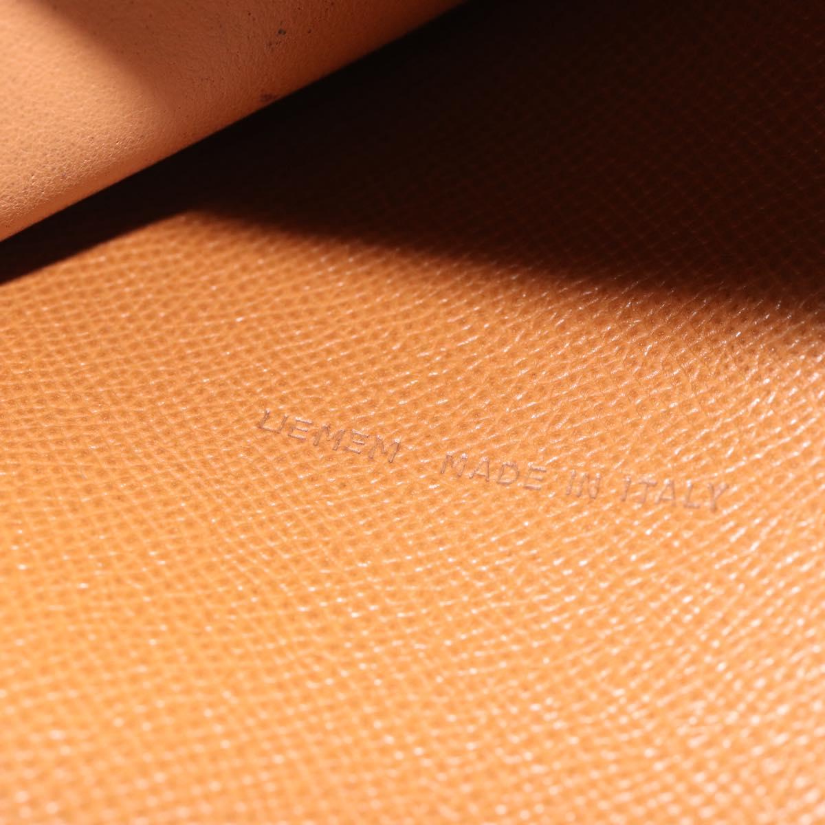 BVLGARI Day Planner Cover Leather Brown Gold Auth 184414