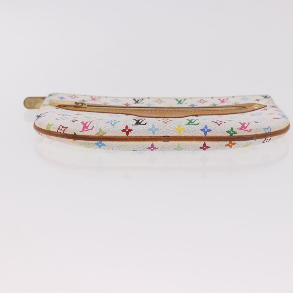 LOUIS VUITTON Monogram Multicolor Pochette GM Pouch White M60027 LV Auth 184418A