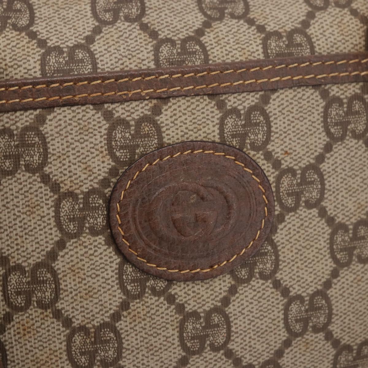 GUCCI GG Supreme Hand Bag PVC Beige Gold 000 58 0093 Auth 184431