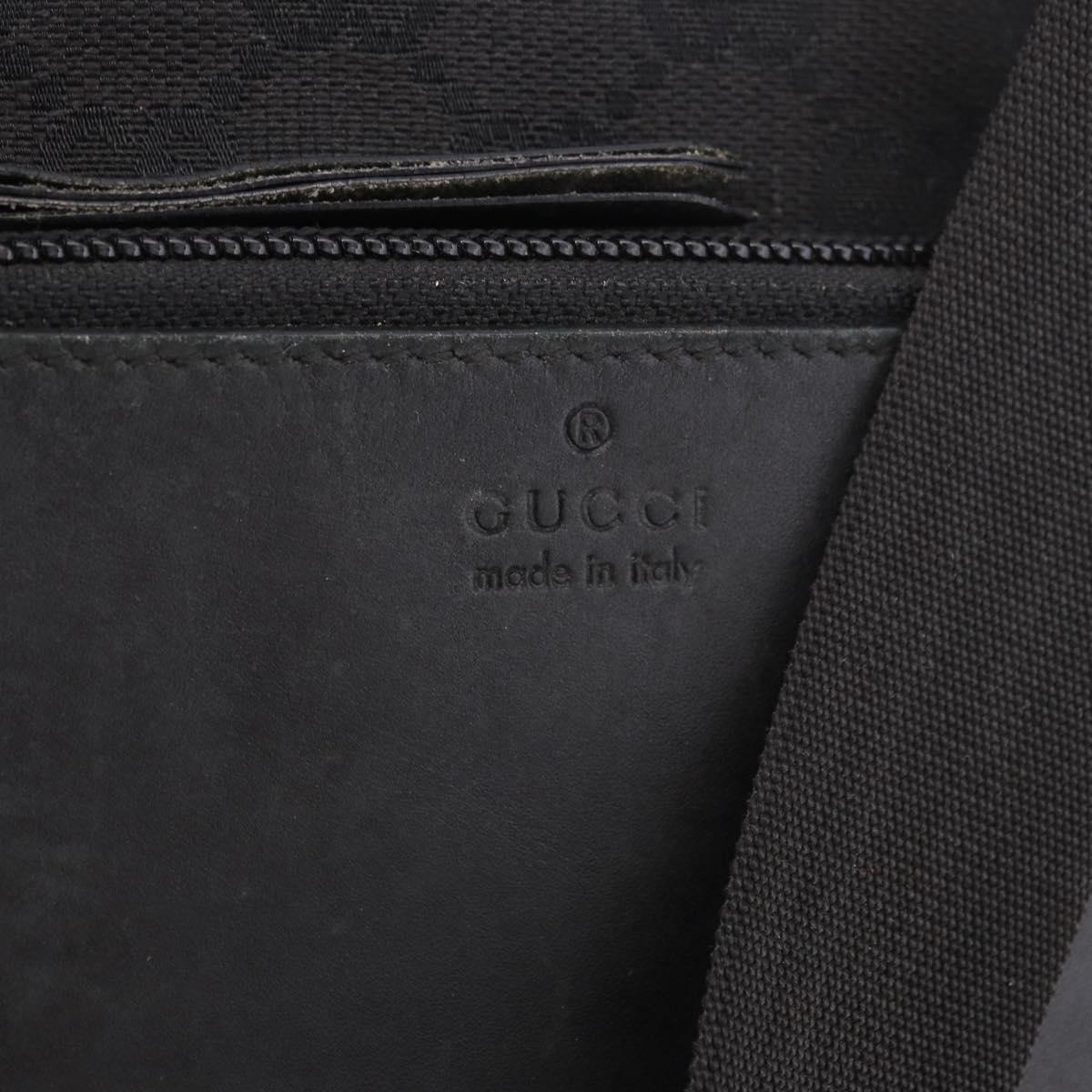 GUCCI GG Canvas Hand Bag Black Silver 28893 Auth 184450