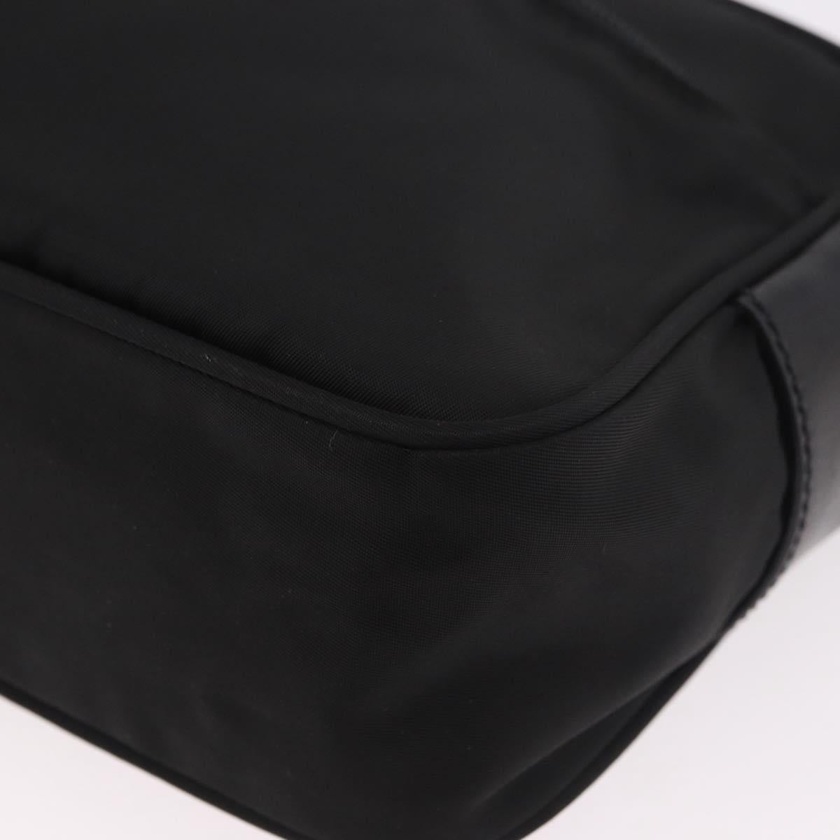 PRADA Shoulder Bag Test Nylon Navy Silver Auth 184461A