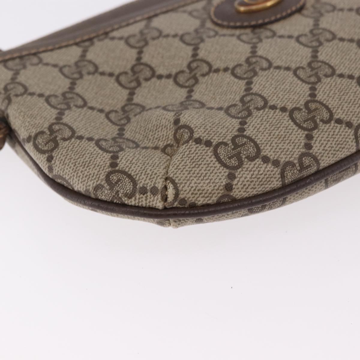 GUCCI GG Supreme Shoulder Bag PVC Beige Gold 904 02 020 Auth 184463