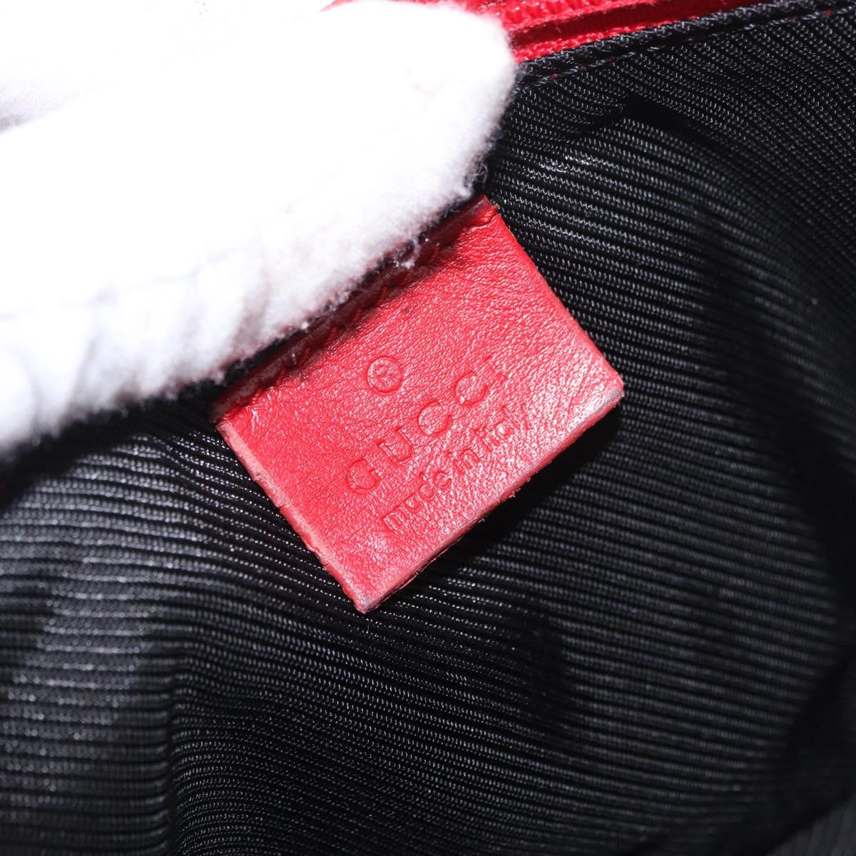 GUCCI GG Canvas Accessory Pouch Red Gold 039 1192 2123 Auth 184469