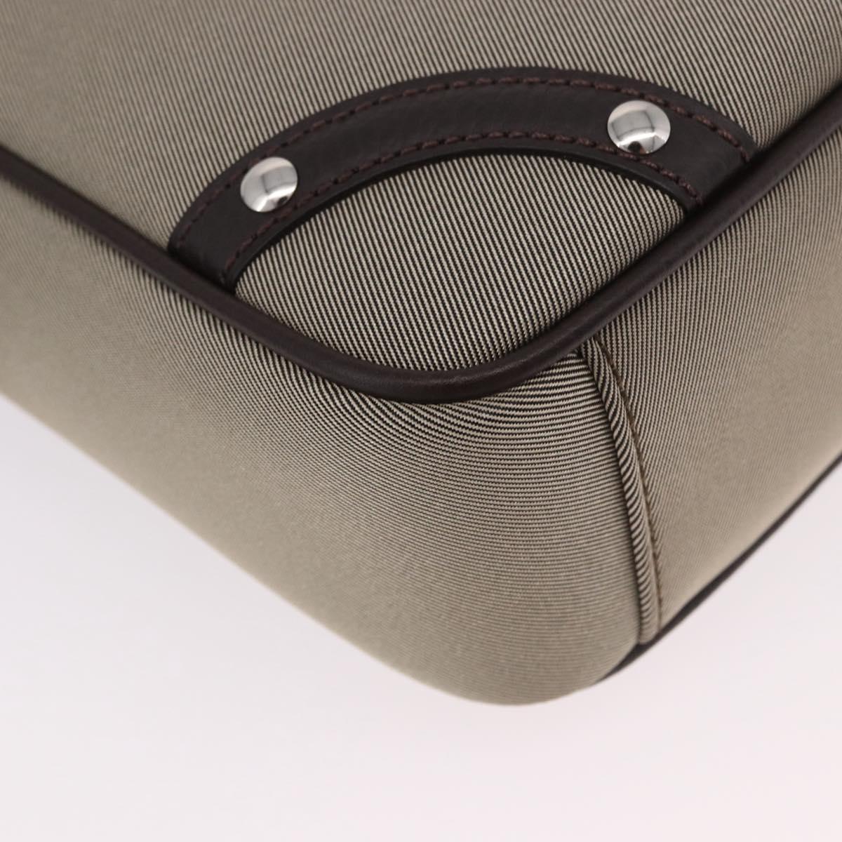 BURBERRY Nova Check Shoulder Bag Canvas Beige Silver Auth 184474A