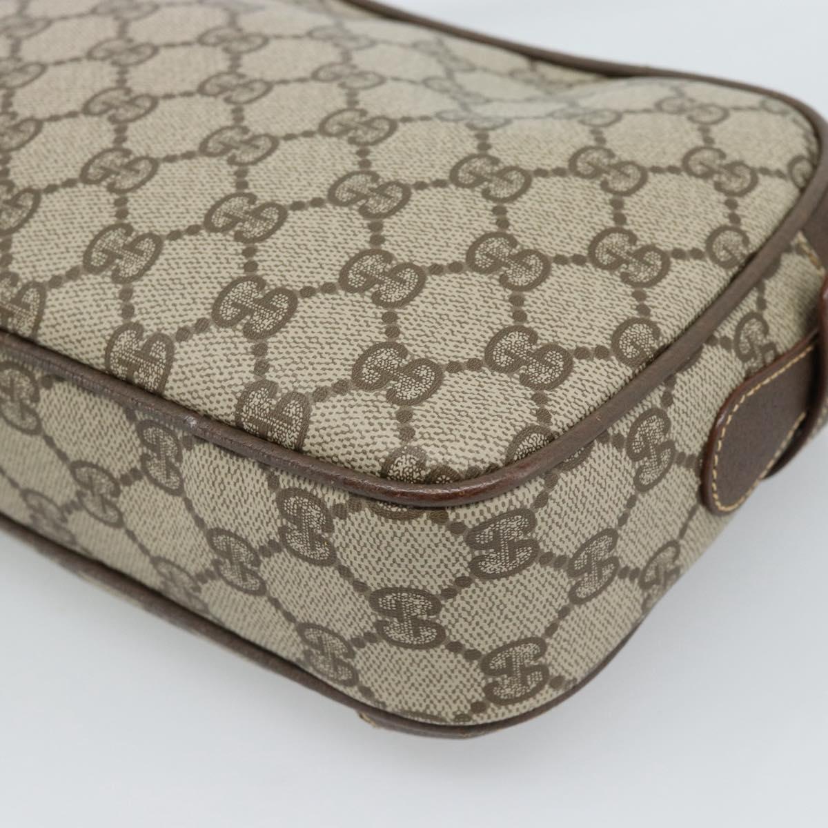 GUCCI GG Supreme Shoulder Bag PVC Beige Gold 007 084 0092 Auth 184480