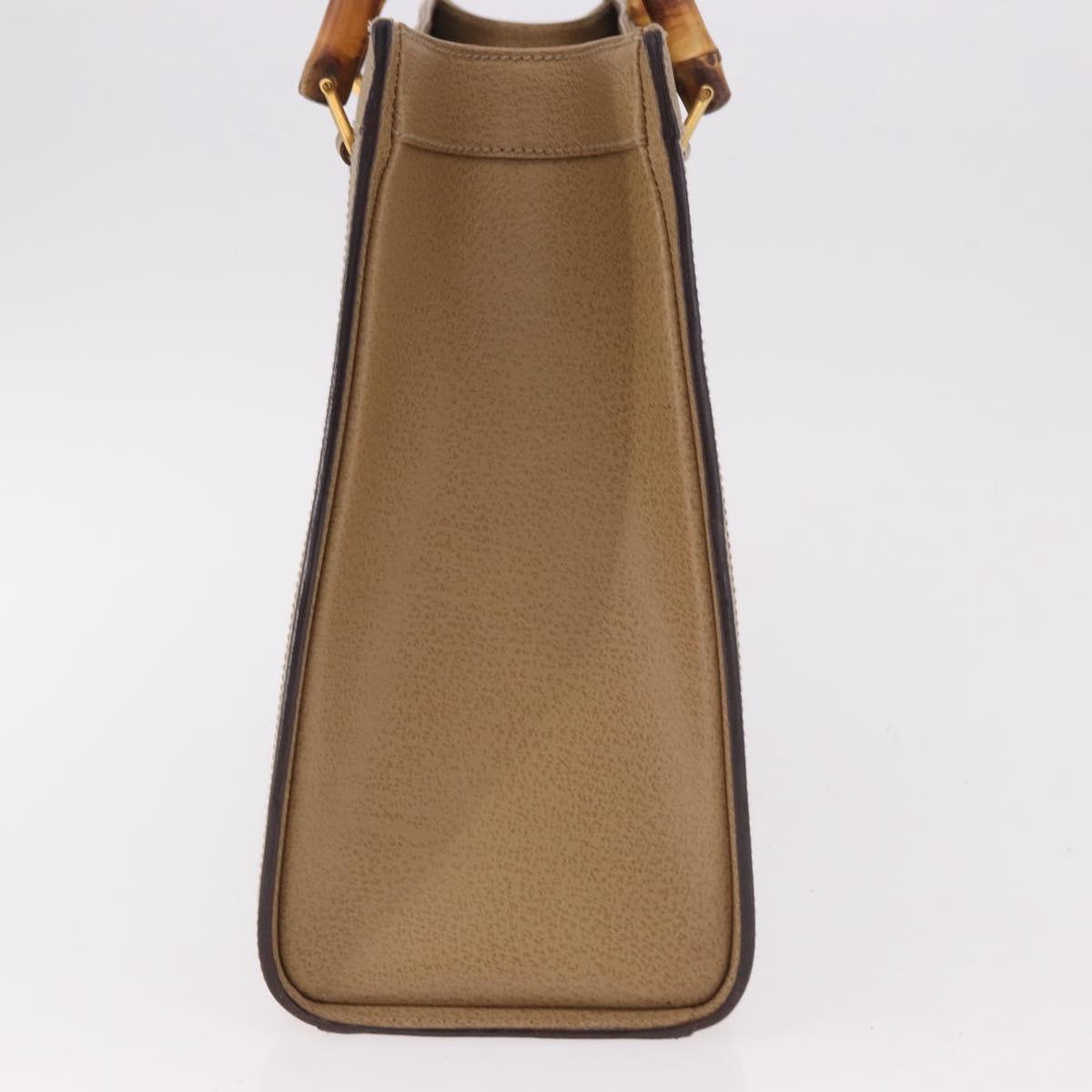GUCCI Bamboo Hand Bag Leather Brown Gold 002 0260 2615 Auth 184492