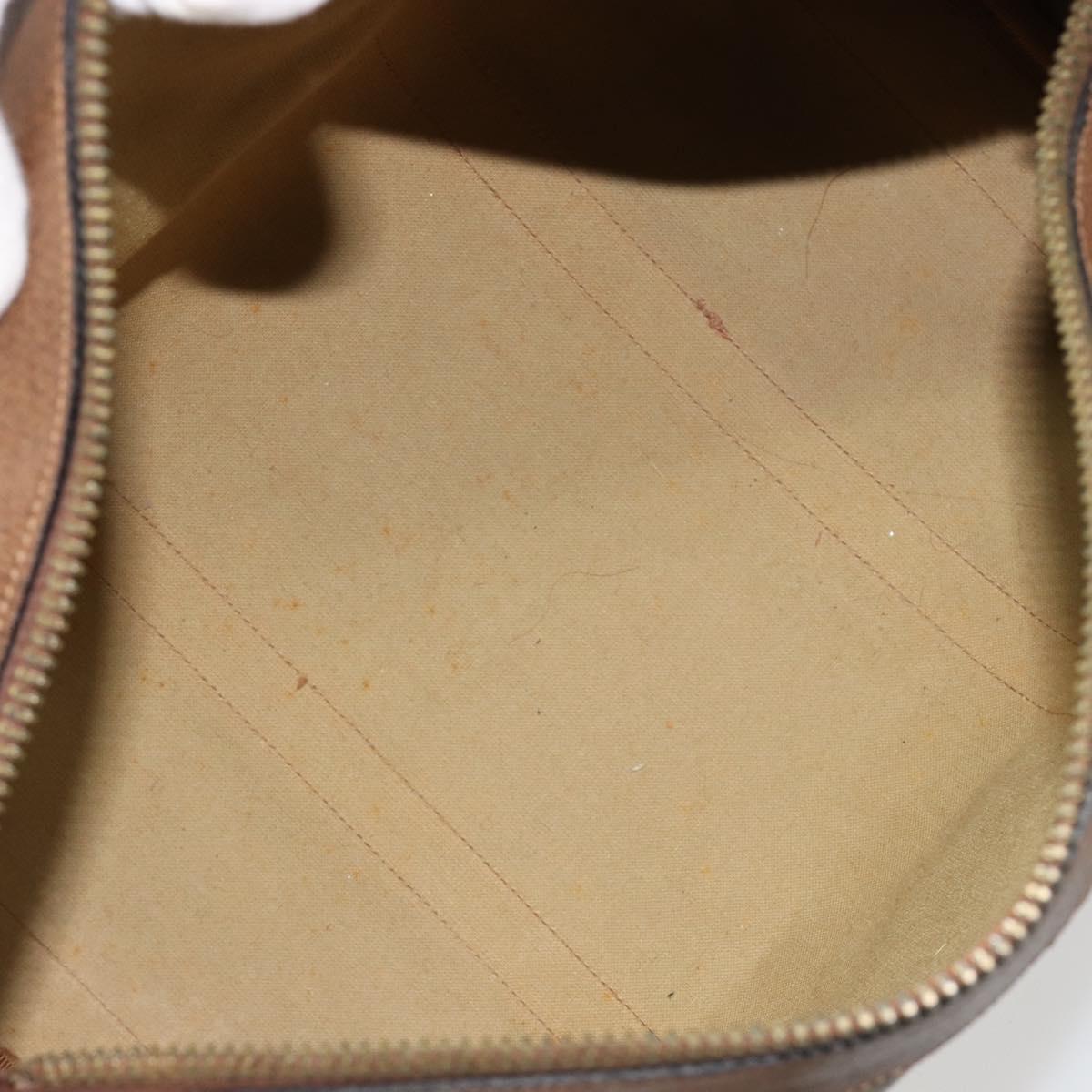 GUCCI GG Supreme Boston Bag PVC Beige Gold Auth 184499