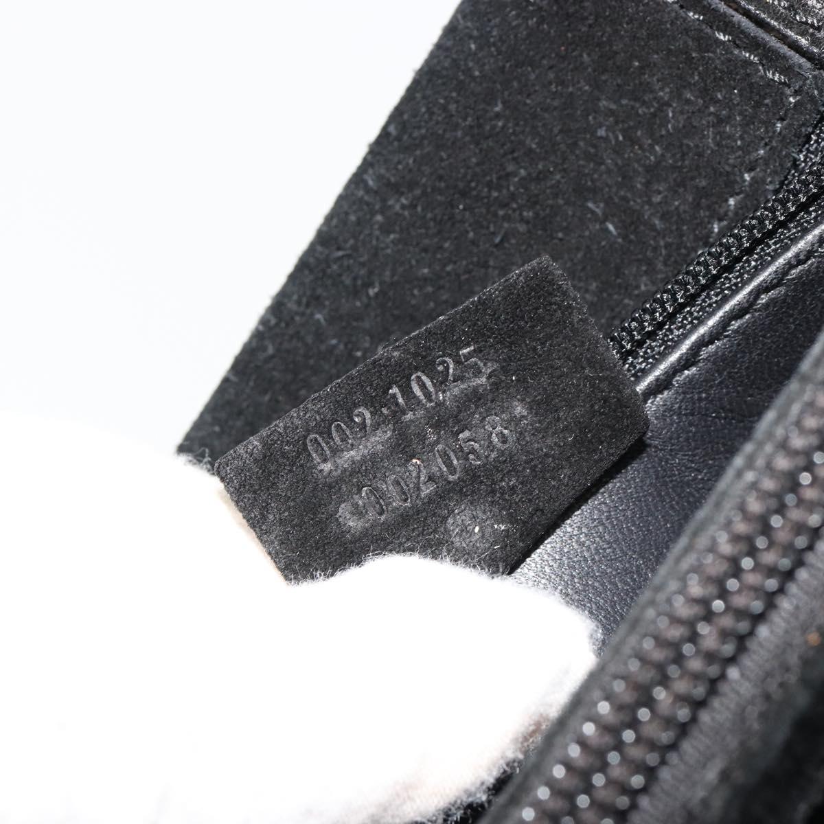 GUCCI Hand Bag Suede Black Silver 002 1025 Auth 184500