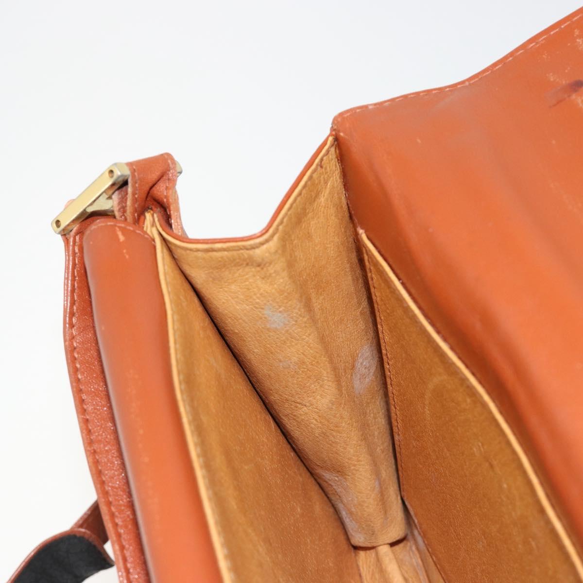 MCM Vicetos Logogram Shoulder Bag PVC Leather Brown Gold Auth 184502