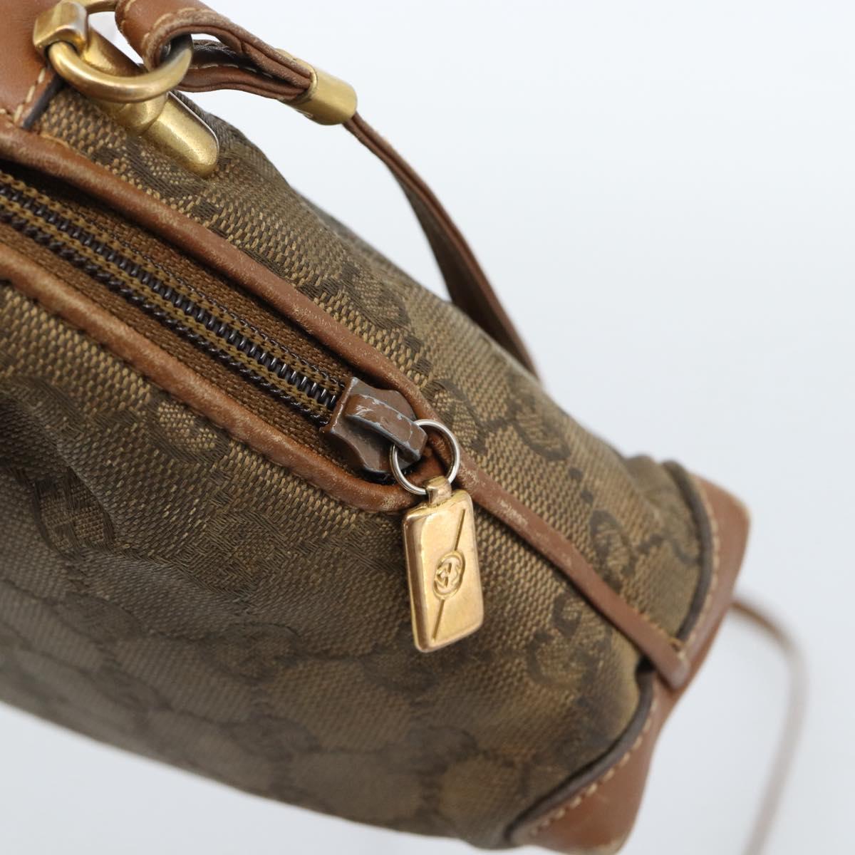 GUCCI Shoulder Bag Leather Beige Gold 007 115 4916 Auth 184510