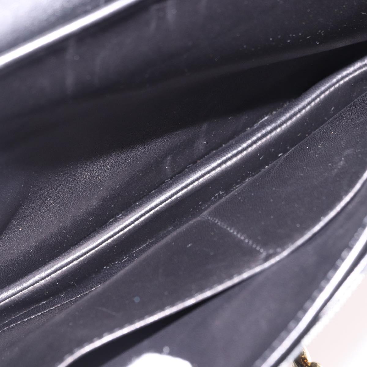 LOEWE Anagram Hand Bag PVC Gray Gold Auth 184514V