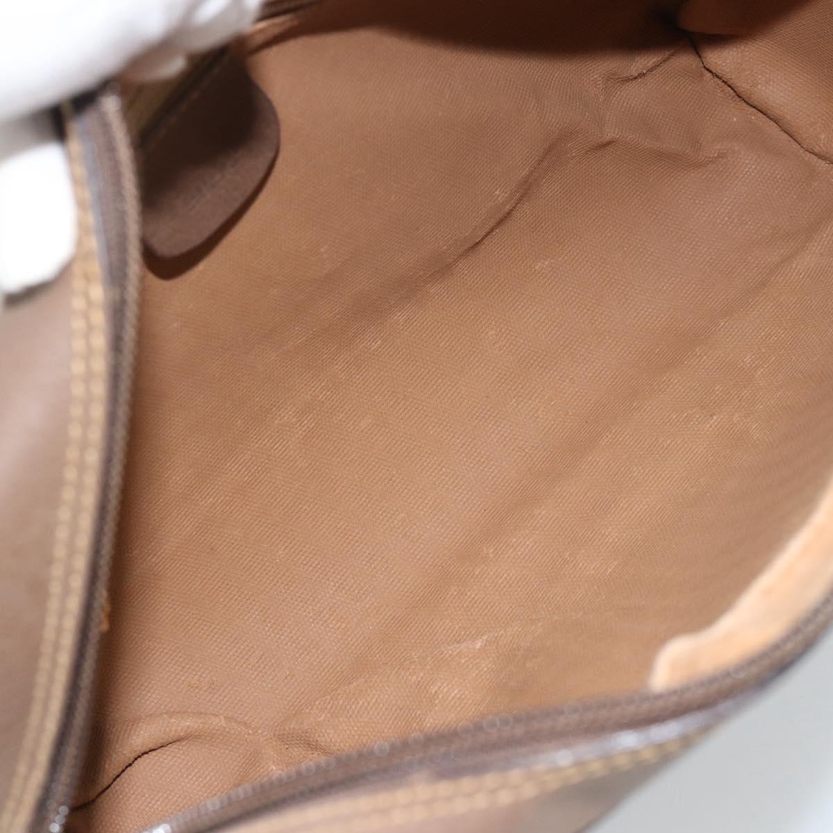 GUCCI GG Supreme Web Sherry Line Shoulder Bag Beige Gold 001 44 6472 Auth 184520