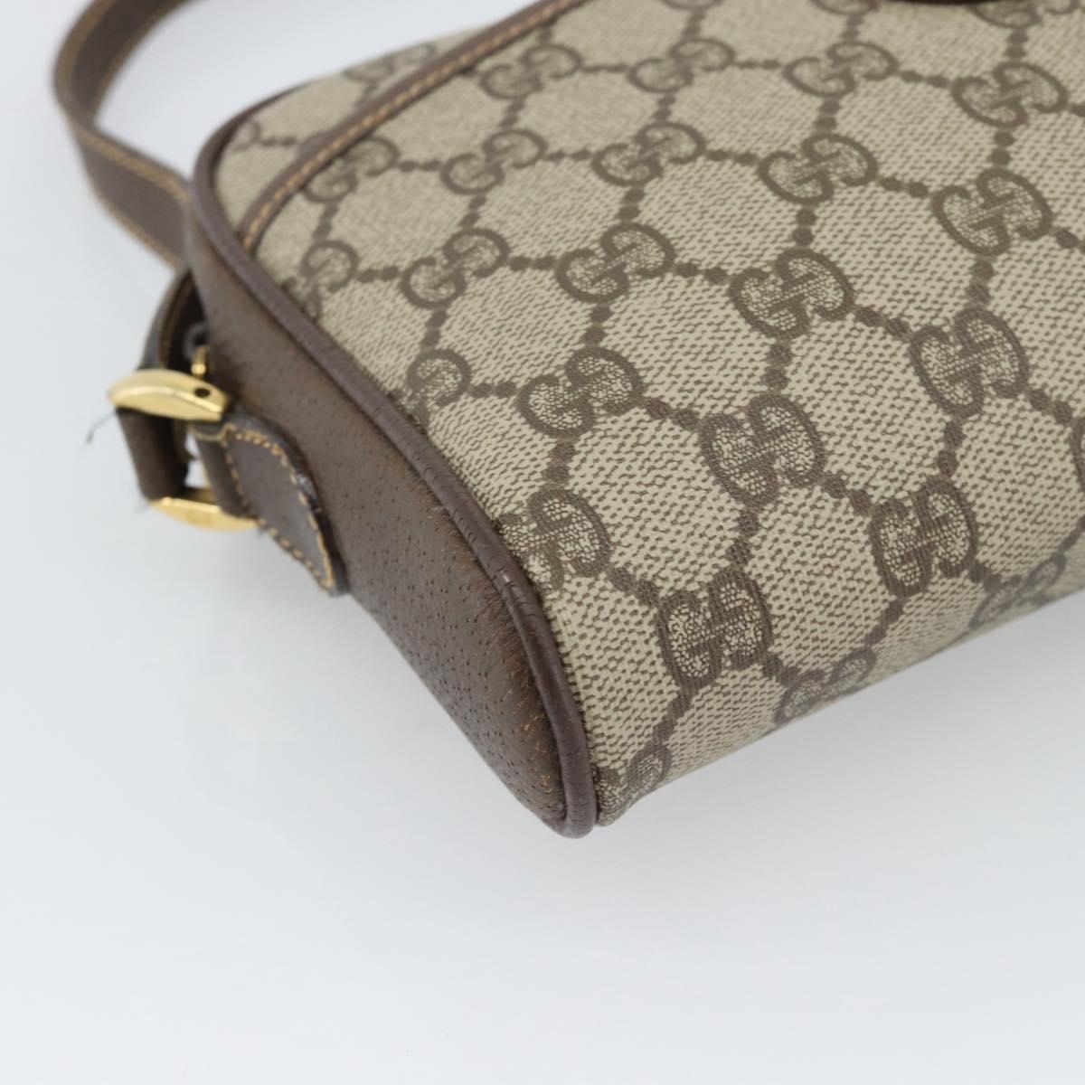 GUCCI GG Supreme Shoulder Bag PVC Beige Gold 001 58 6594 Auth 184522