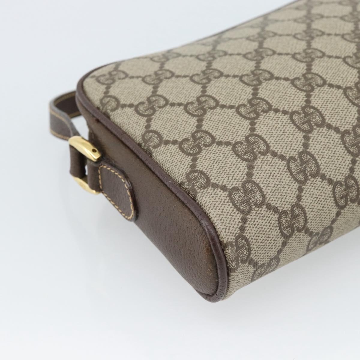 GUCCI GG Supreme Shoulder Bag PVC Beige Gold 001 58 6594 Auth 184522