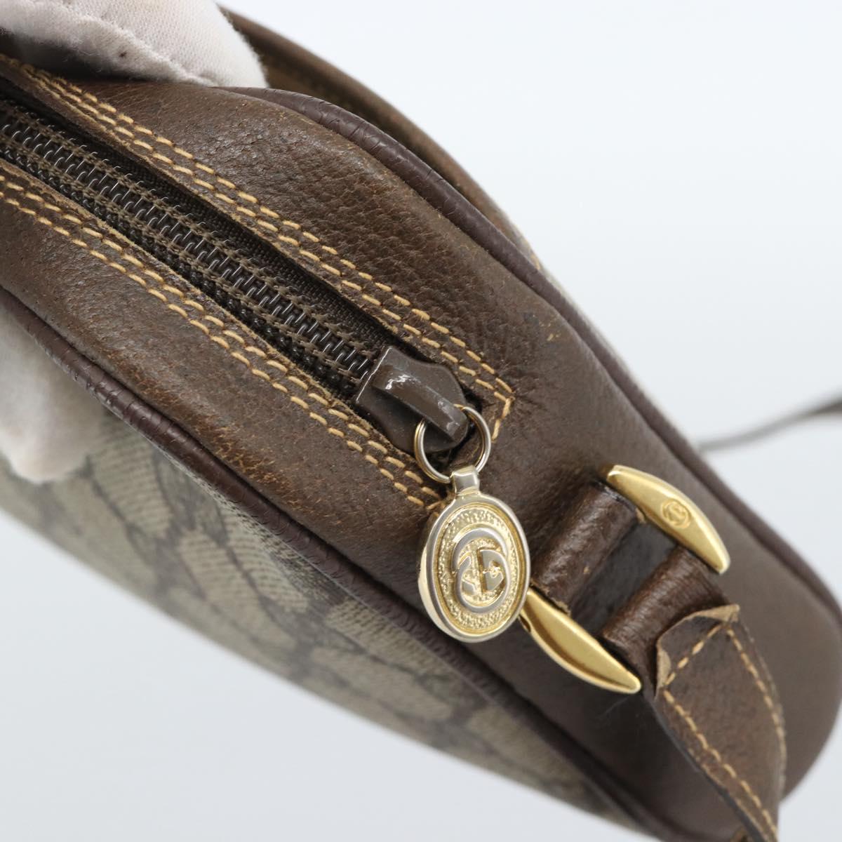 GUCCI GG Supreme Shoulder Bag PVC Beige Gold 001 58 6594 Auth 184522