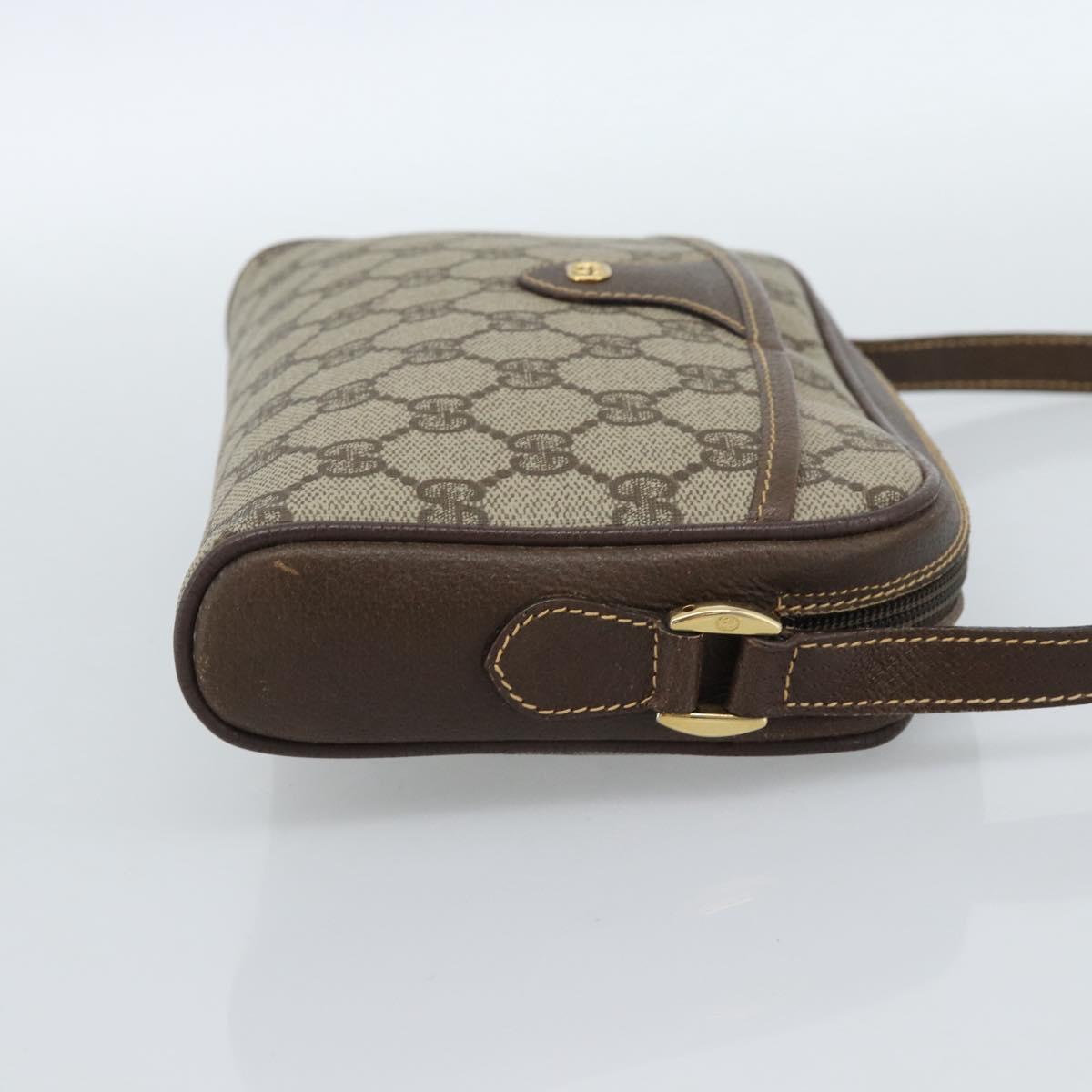 GUCCI GG Supreme Shoulder Bag PVC Beige Gold 001 58 6594 Auth 184522