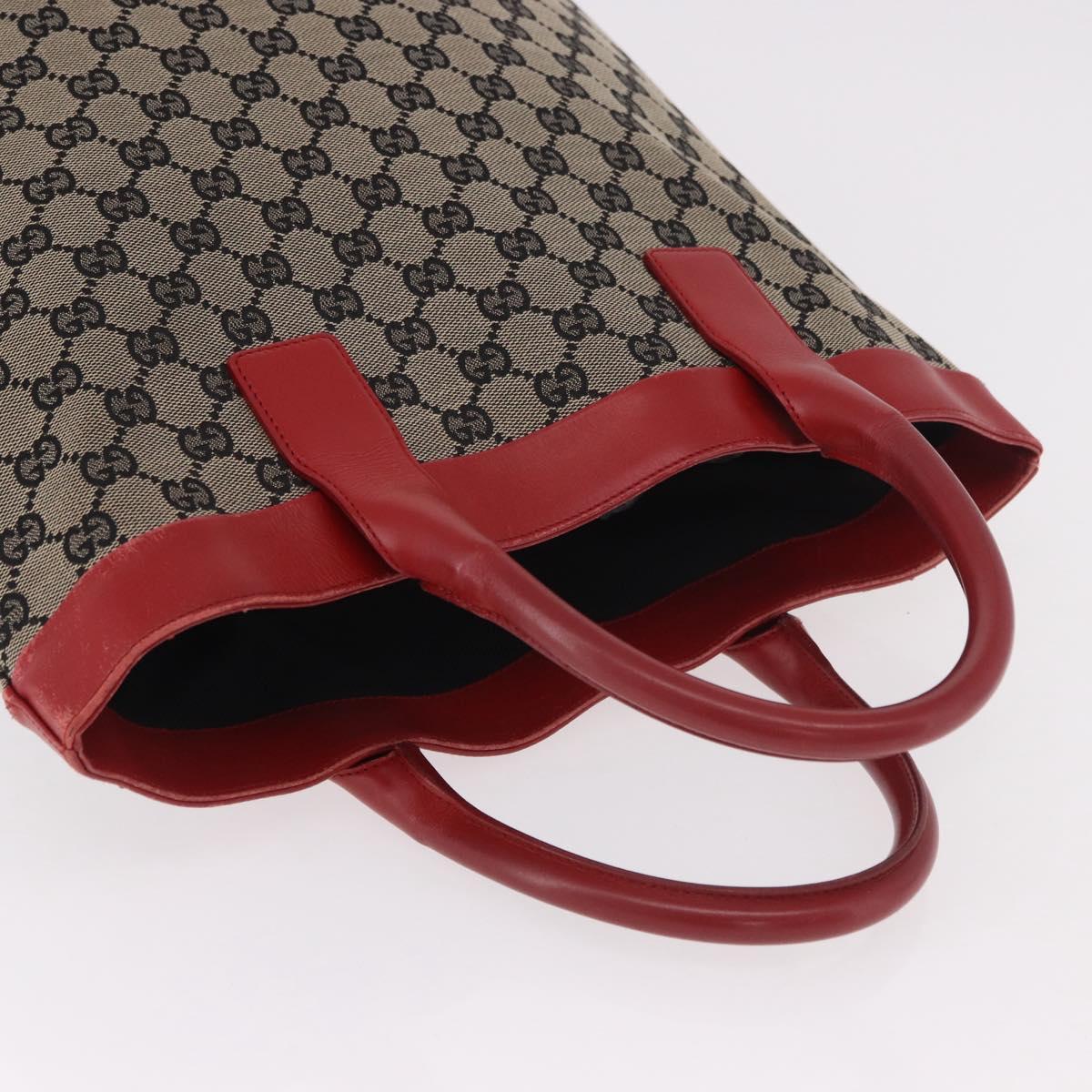 GUCCI GG Canvas Hand Bag Beige Gold 002 1121 1669 Auth 184526