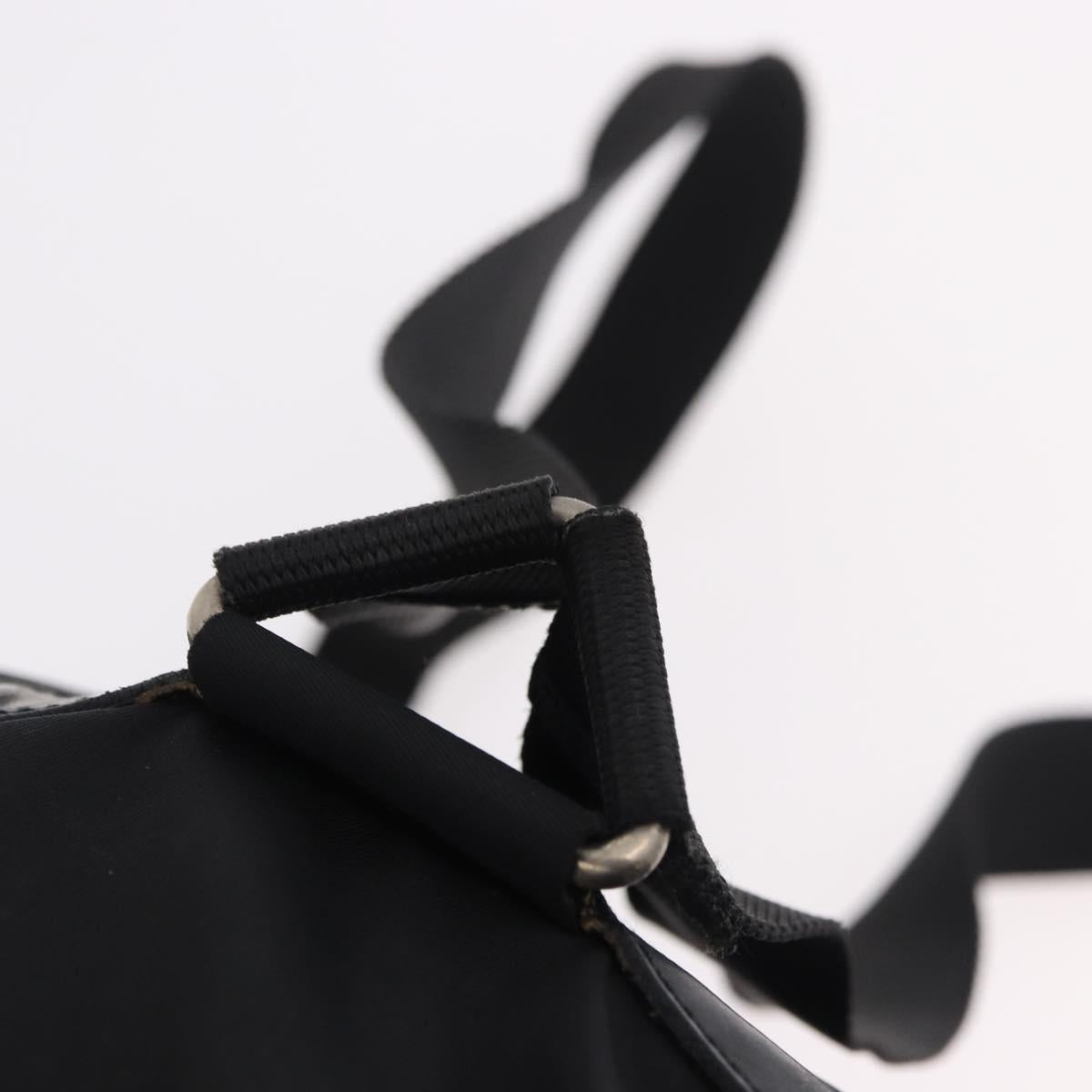 PRADA Backpack Nylon Black Silver Auth 184534A