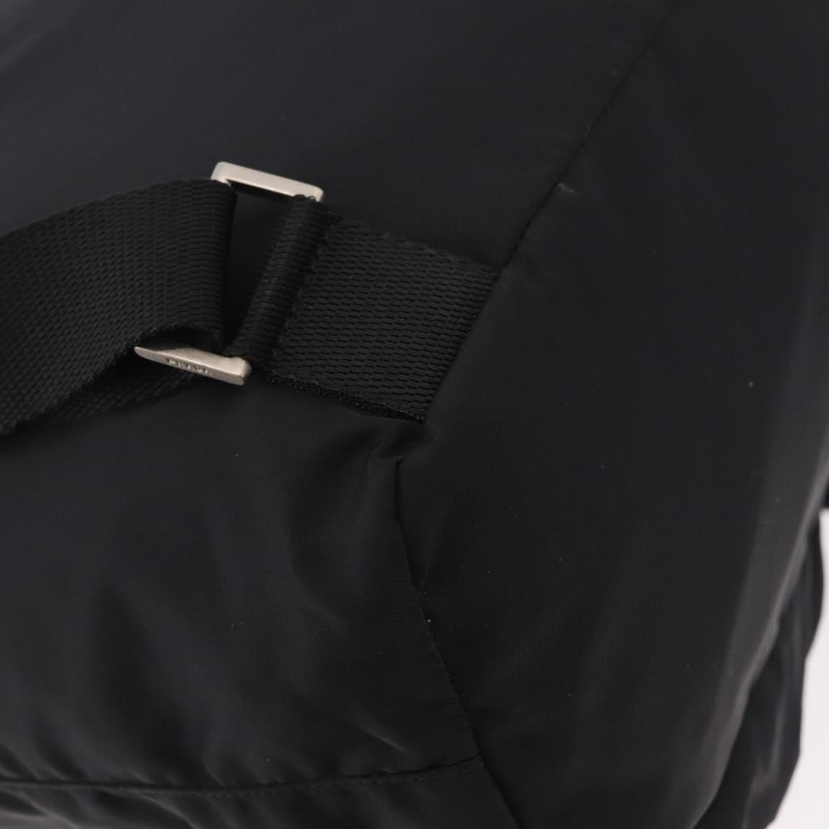 PRADA Backpack Nylon Black Silver Auth 184534A