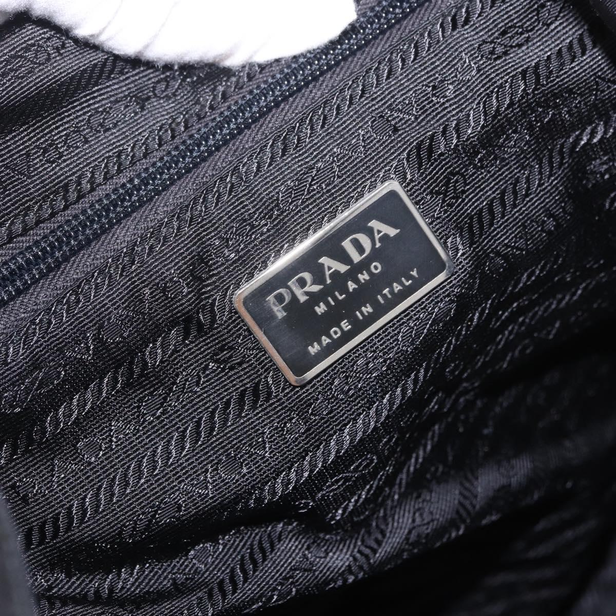 PRADA Backpack Nylon Black Silver Auth 184534A