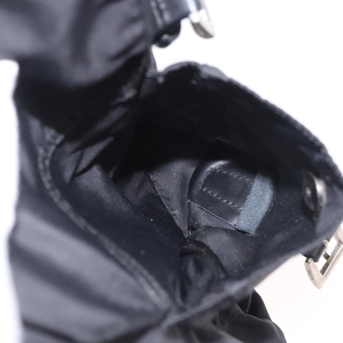 PRADA Backpack Nylon Black Silver Auth 184534A