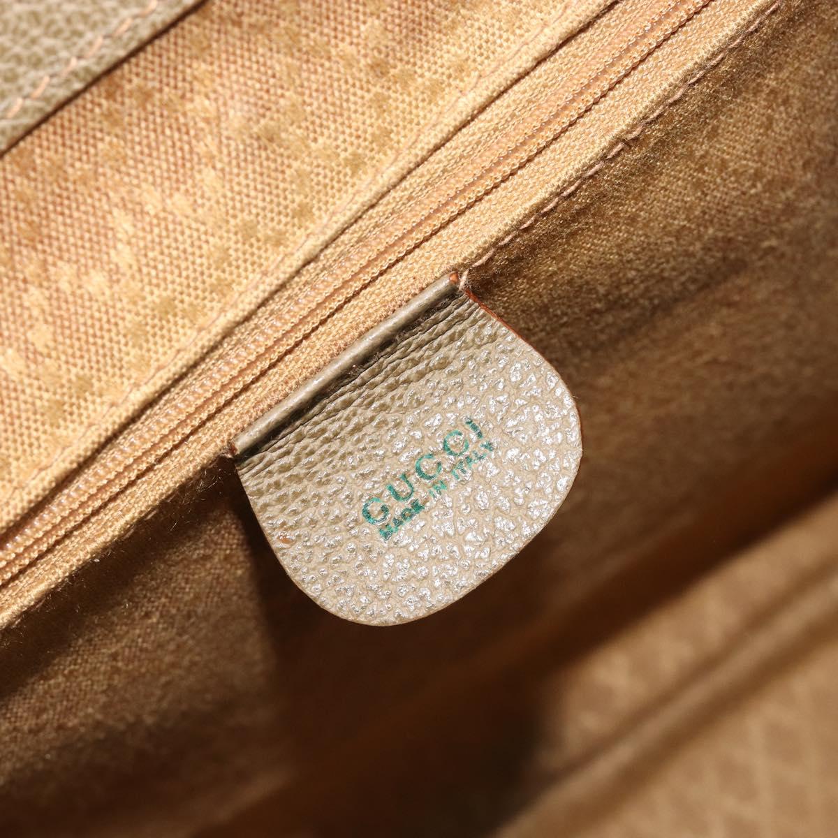GUCCI Backpack Suede Khaki Gold 003 2058 0016 Auth 184537A