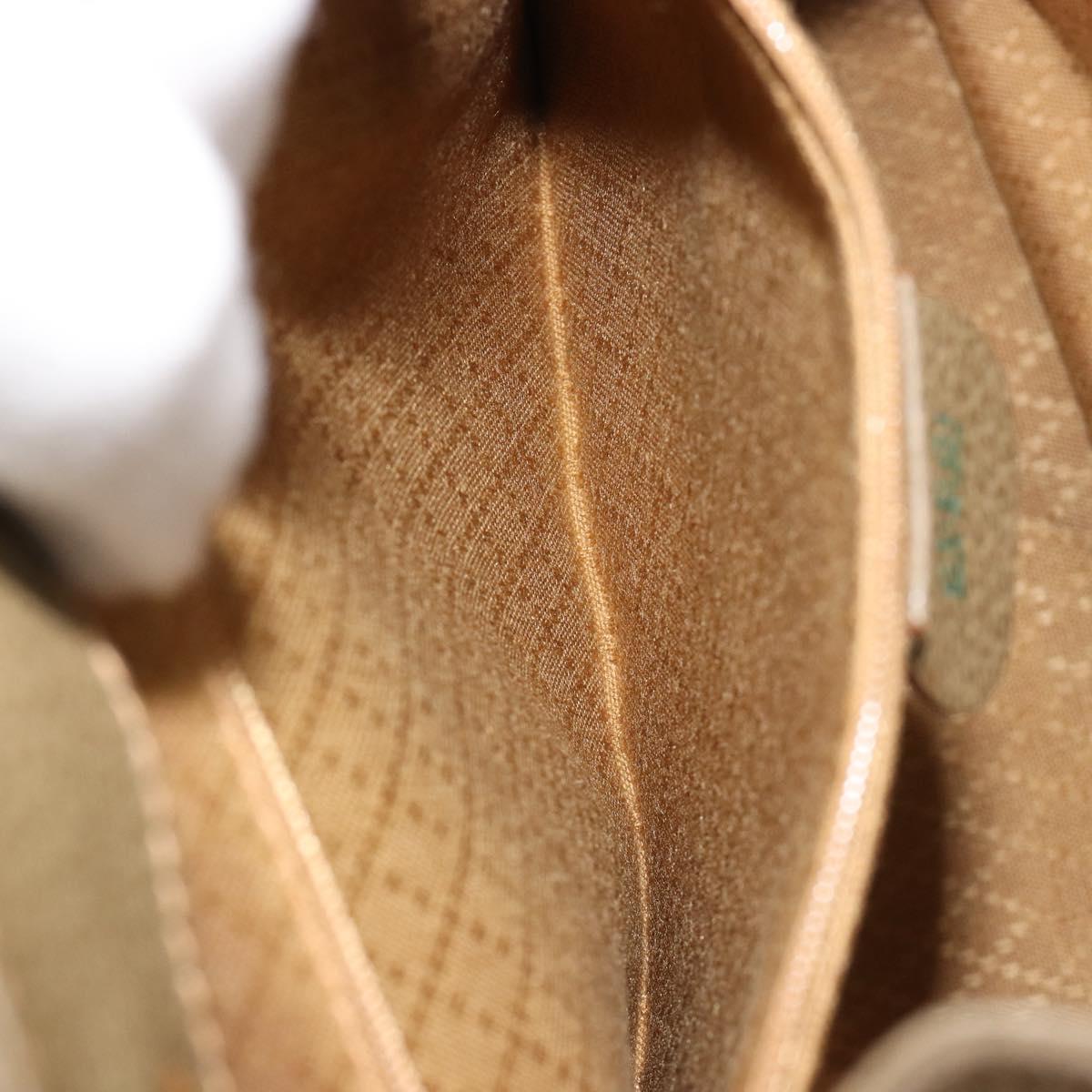 GUCCI Backpack Suede Khaki Gold 003 2058 0016 Auth 184537A