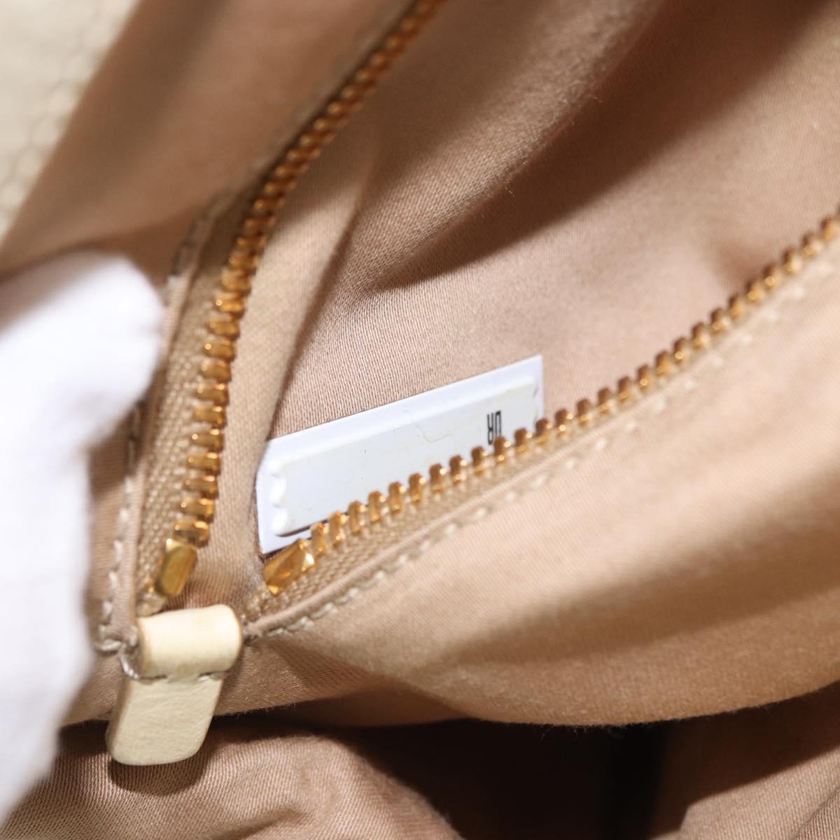 Miu Miu Hand Bag Leather 2way Ivory Gold Auth 184544A
