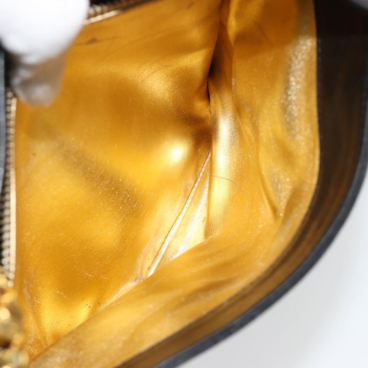 Salvatore Ferragamo Shoulder Bag Leather Black Gold Auth 184545