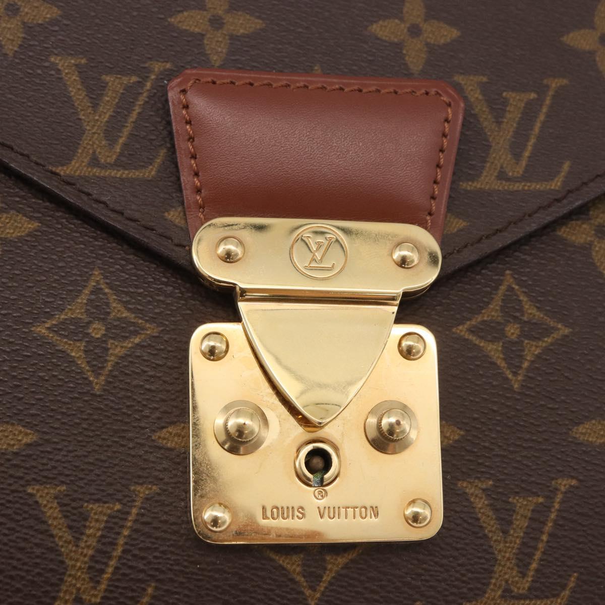 LOUIS VUITTON Monogram Porte Documents Bandouliere Bag M53338 LV Auth 184557