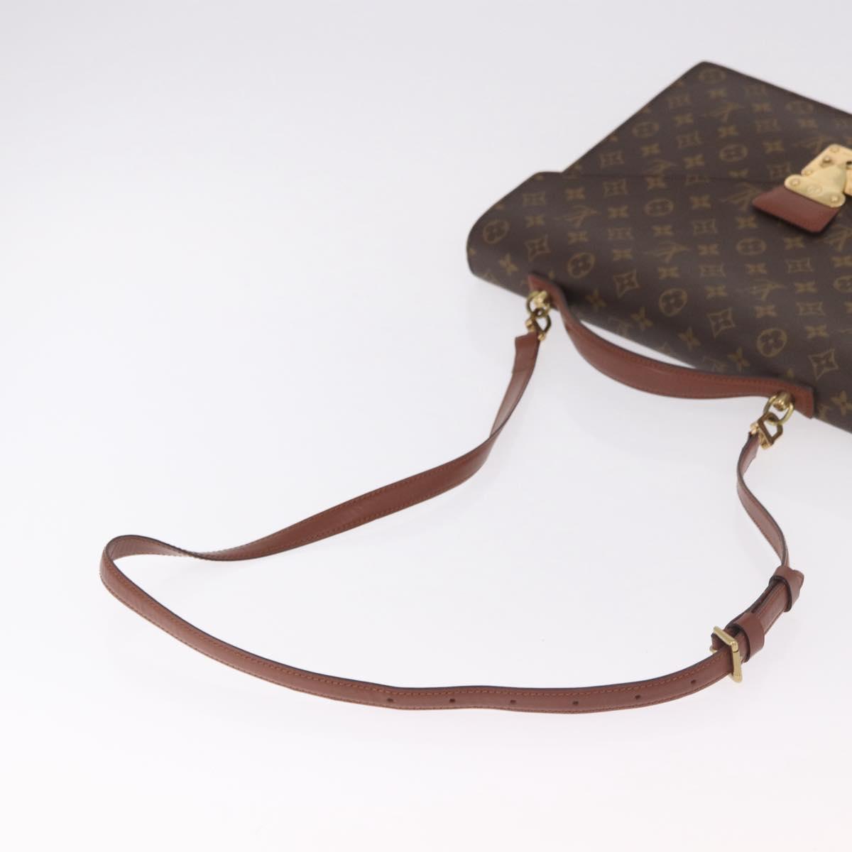LOUIS VUITTON Monogram Porte Documents Bandouliere Bag M53338 LV Auth 184557