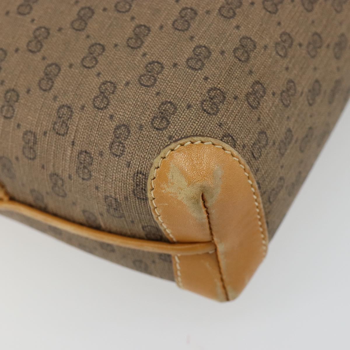GUCCI Micro GG Supreme Shoulder Bag PVC Beige Gold 007 115 4916 Auth 184563