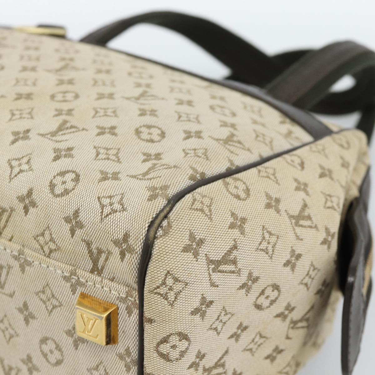 LOUIS VUITTON Monogram Mini Josephine PM Hand Bag Khaki M92215 LV Auth 184565