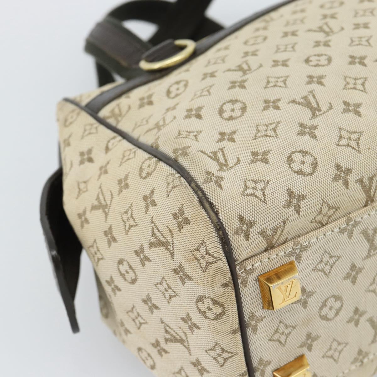 LOUIS VUITTON Monogram Mini Josephine PM Hand Bag Khaki M92215 LV Auth 184565