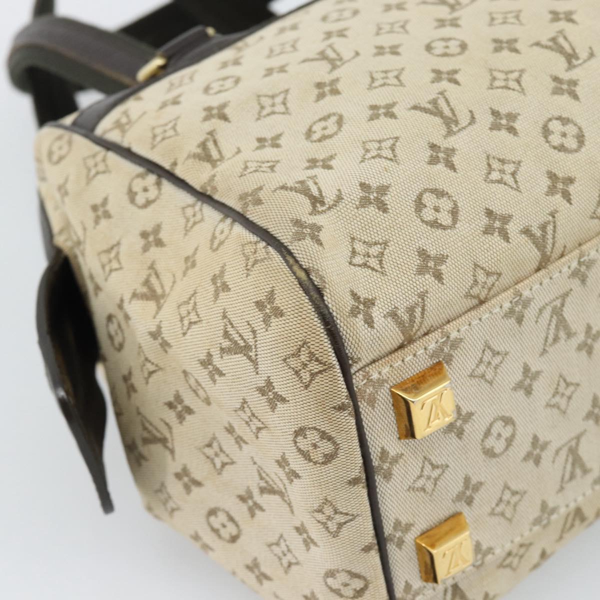 LOUIS VUITTON Monogram Mini Josephine PM Hand Bag Khaki M92215 LV Auth 184565