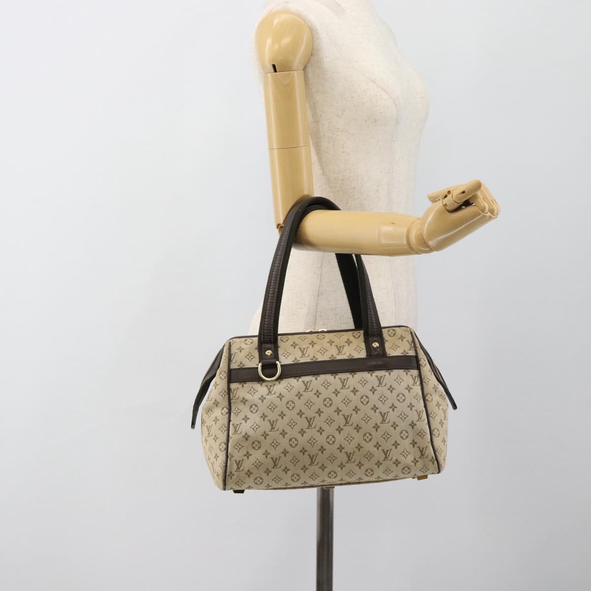 LOUIS VUITTON Monogram Mini Josephine PM Hand Bag Khaki M92215 LV Auth 184565