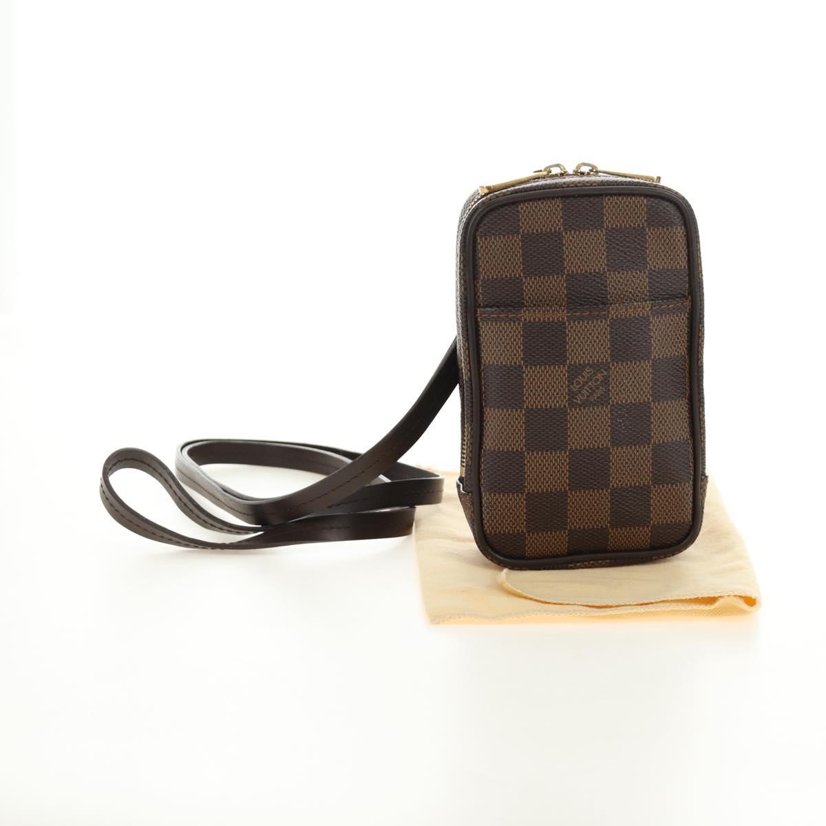 LOUIS VUITTON Damier Ebene Etui Okapi GM Pouch N61737 LV Auth 184569V