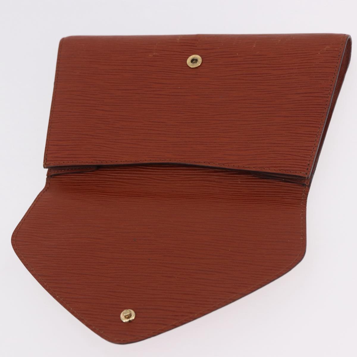 LOUIS VUITTON Epi Art Deco Clutch Bag Brown M52633 LV Auth 184570