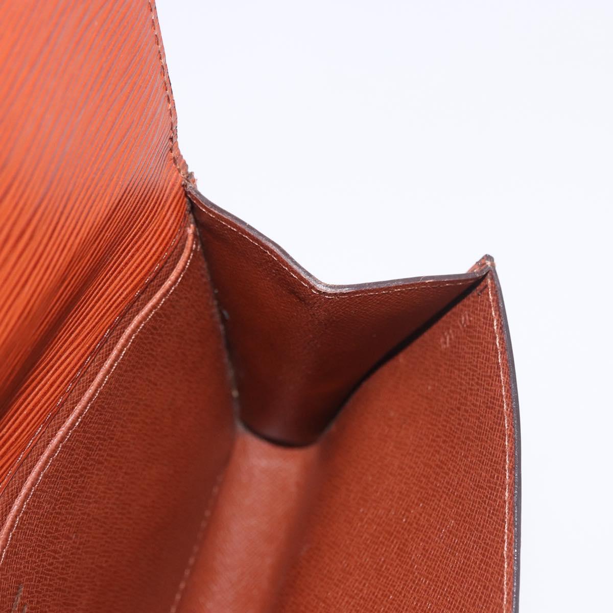 LOUIS VUITTON Epi Art Deco Clutch Bag Brown M52633 LV Auth 184570