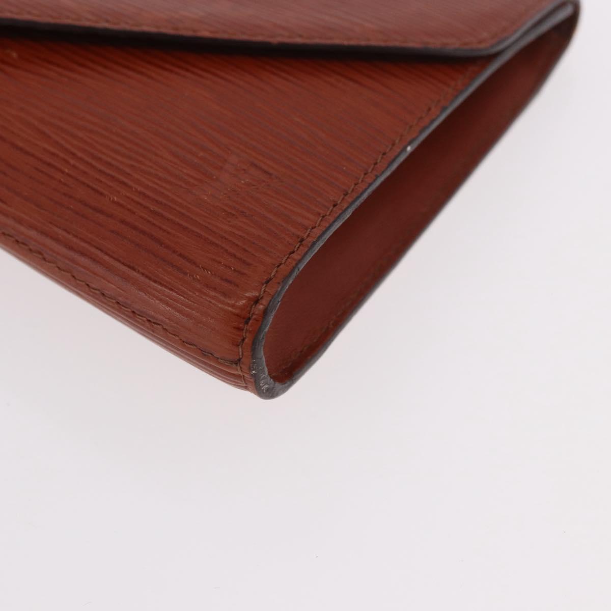 LOUIS VUITTON Epi Art Deco Clutch Bag Brown M52633 LV Auth 184570