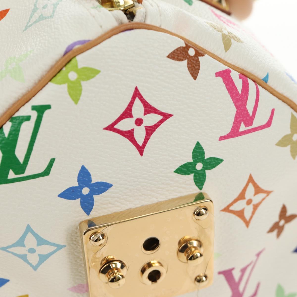 LOUIS VUITTON Monogram Multicolor Speedy 30 Bag White Bron M92643 Auth 184572SAM