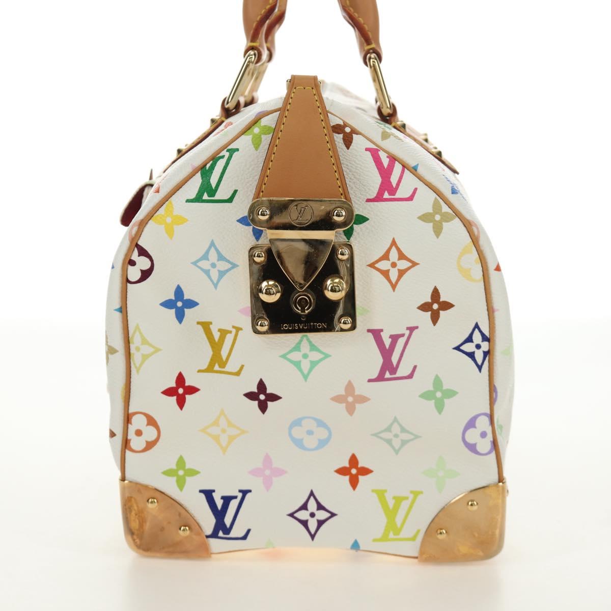LOUIS VUITTON Monogram Multicolor Speedy 30 Bag White Bron M92643 Auth 184572SAM