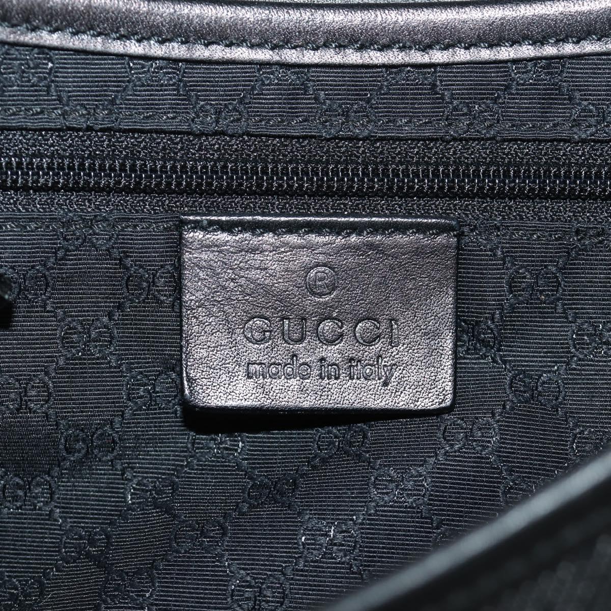 GUCCI Jackie Shoulder Bag Denim Black Silver 90667 Auth 184577SAM