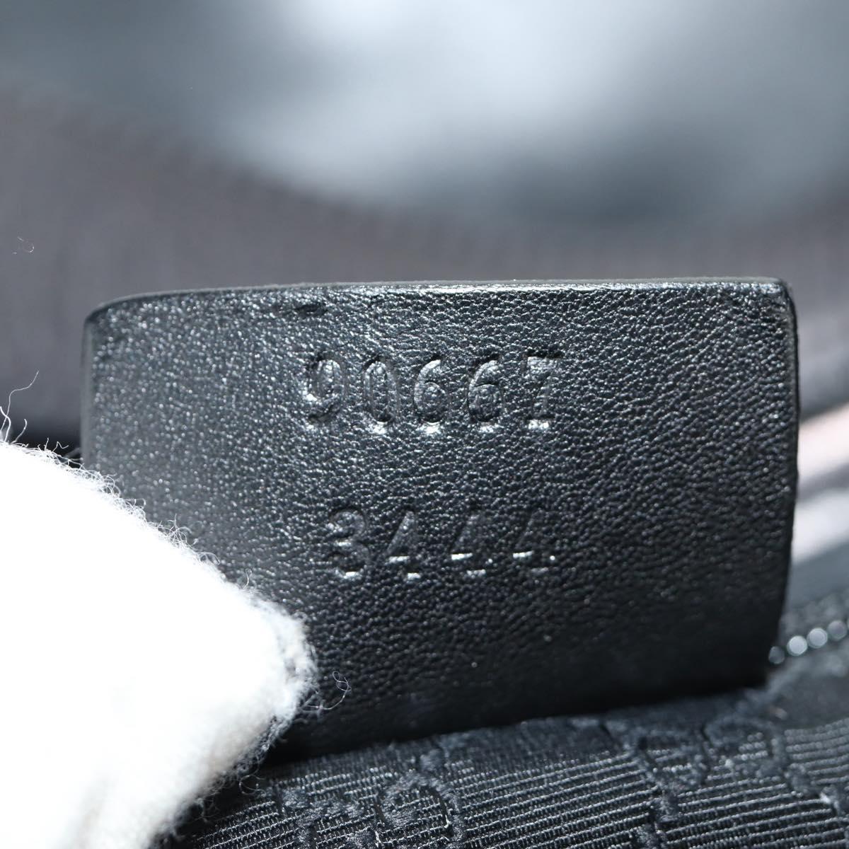 GUCCI Jackie Shoulder Bag Denim Black Silver 90667 Auth 184577SAM