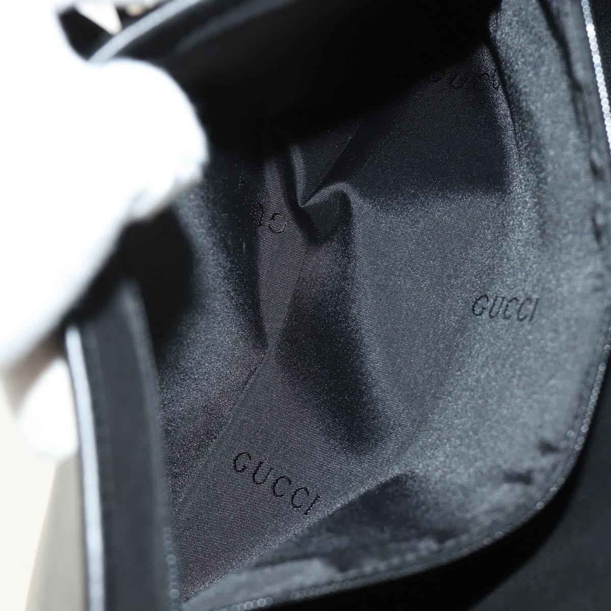 GUCCI Jackie Shoulder Bag Leather Black Silver 001 3306 2684 Auth 184583SAM