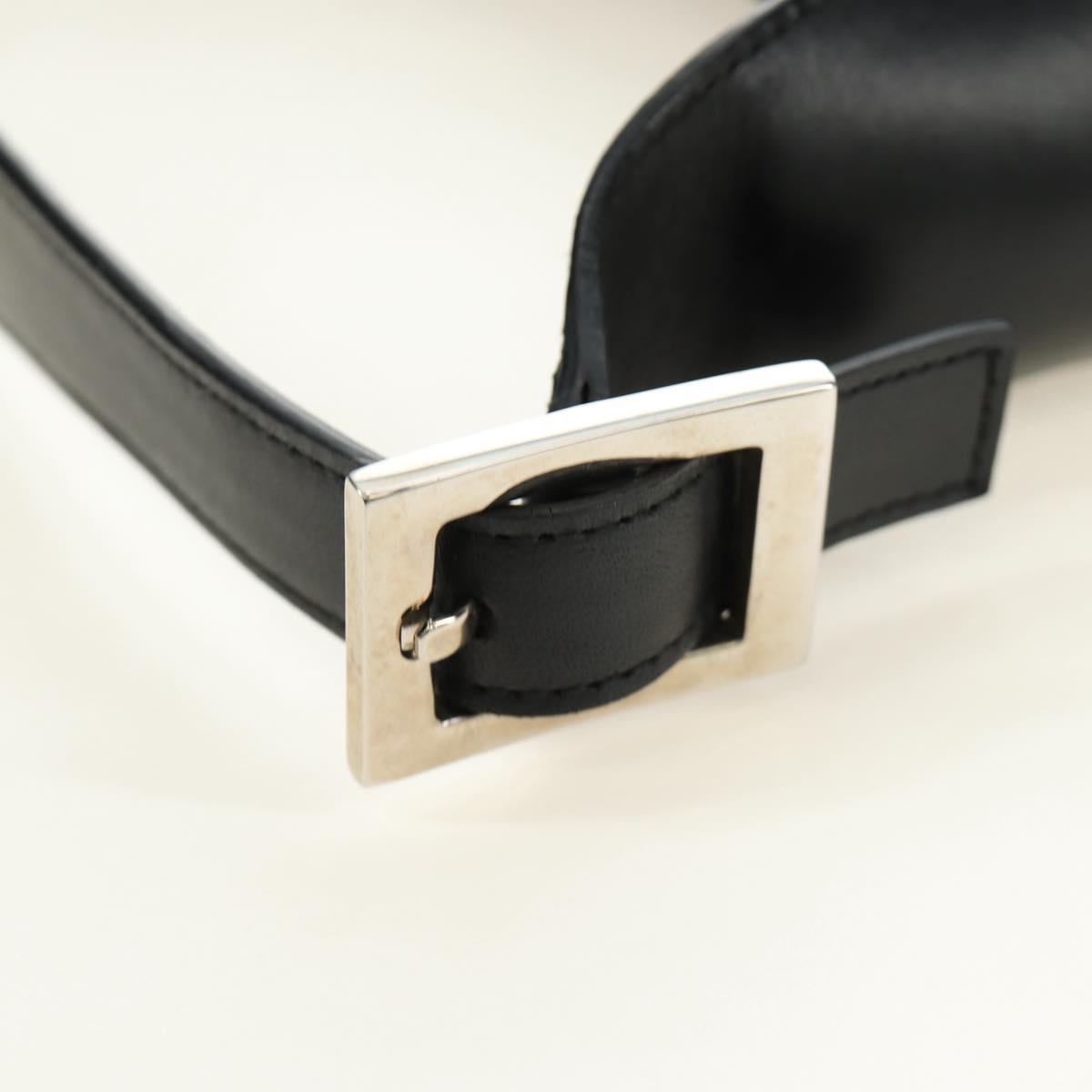 GUCCI Jackie Shoulder Bag Leather Black Silver 001 3306 2684 Auth 184583SAM